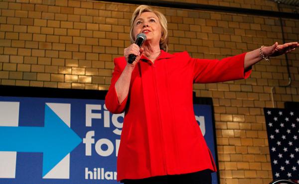 Democratic presidential candidate Hillary Clinton addresses the crowd during a campaign rally in Bowling Green, Ky., on Monday. Democratic presidential candidate Hillary Clinton addresses the crowd during a campaign rally in Bowling Green, Ky., on Monday.