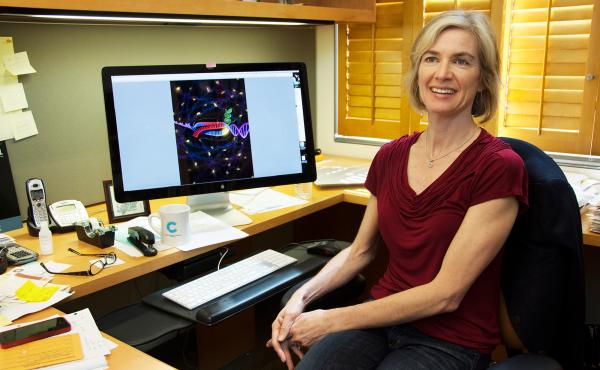 Microbiologist Jennifer Doudna at the University of California, Berkeley. She's co-inventor of the CRISPR-Cas9 technology — a tool that's recently made the snipping and splicing of genes much easier. Microbiologist Jennifer Doudna at the University of California, Berkeley. She's co-inventor of the CRISPR-Cas9 technology — a tool that's recently made the snipping and splicing of genes much easier.
