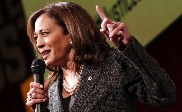 Sen. Kamala Harris, D-Calif., speaks at Vote For Justice: An Evening of Empowerment with activists and artists at the Newseum in May 2018. Sen. Kamala Harris, D-Calif., speaks at Vote For Justice: An Evening of Empowerment with activists and artists at the Newseum in May 2018.