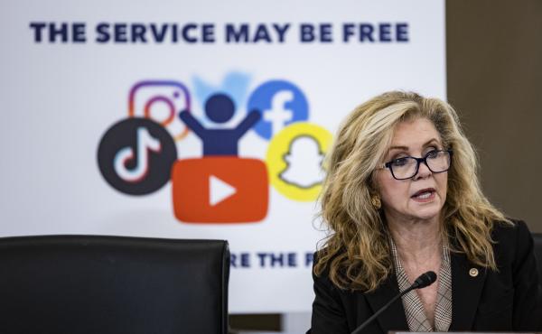 Ranking member Sen. Marsha Blackburn, R-Tenn., speaks during a Senate Subcommittee on Consumer Protection, Product Safety, and Data Security hearing about online child safety in October. Ranking member Sen. Marsha Blackburn, R-Tenn., speaks during a Senate Subcommittee on Consumer Protection, Product Safety, and Data Security hearing about online child safety in October.
