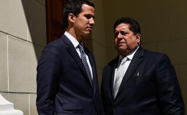 Opposition leader Juan Guaidó (left) stands with first vice president Edgar Zambrano before a session of the National Assembly in Caracas in January. Zambrano was arrested Wednesday night. Opposition leader Juan Guaidó (left) stands with first vice president Edgar Zambrano before a session of the National Assembly in Caracas in January. Zambrano was arrested Wednesday night.