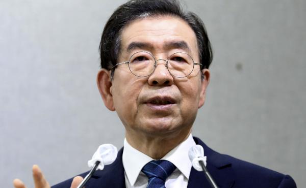 Police say that Seoul Mayor Park Won-soon, shown during a press conference earlier this month, was found dead in a wooded park. A police official says the cause of death is under investigation. Police say that Seoul Mayor Park Won-soon, shown during a press conference earlier this month, was found dead in a wooded park. A police official says the cause of death is under investigation.