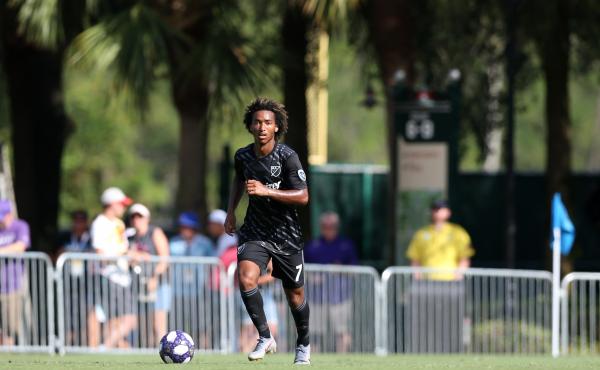 Sporting Kansas City midfielder Gianluca Busio at the 2019 MLS Homegrown Game at ESPN Wide World of Sports Complex near Orlando, Fla. The MLS will restart its 2020 season with a monthlong tournament at the complex. Sporting Kansas City midfielder Gianluca Busio at the 2019 MLS Homegrown Game at ESPN Wide World of Sports Complex near Orlando, Fla. The MLS will restart its 2020 season with a monthlong tournament at the complex.