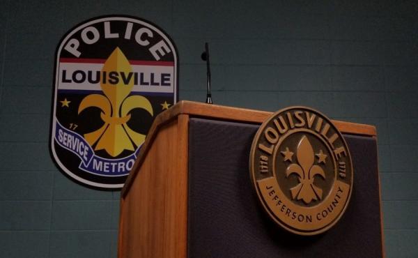 Briefing room inside the Louisville Metro Police Department. Briefing room inside the Louisville Metro Police Department.