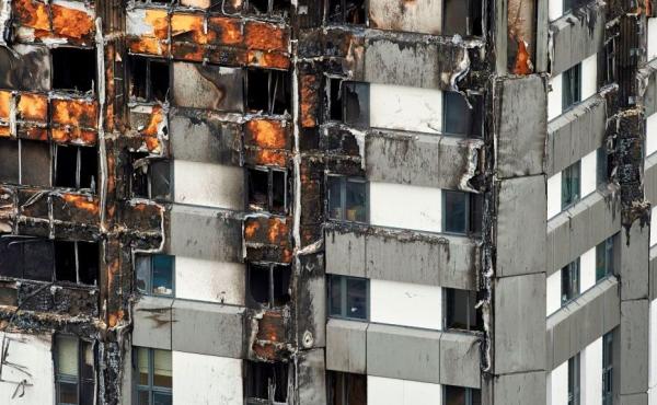 The cladding used in a 2016 refurbishing of Grenfell Tower in London helped last week's fatal fire spread. The combustible material is permitted in some parts of the U.S. The cladding used in a 2016 refurbishing of Grenfell Tower in London helped last week's fatal fire spread. The combustible material is permitted in some parts of the U.S.