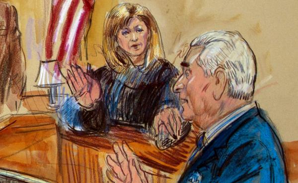 Judge Amy Berman Jackson, shown in a courtroom sketch, has been at the center of a series of high-profile Russia cases — most recently, one involving self-proclaimed "dirty trickster" Roger Stone. Judge Amy Berman Jackson, shown in a courtroom sketch, has been at the center of a series of high-profile Russia cases — most recently, one involving self-proclaimed "dirty trickster" Roger Stone.