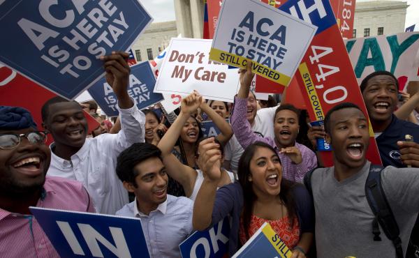 Student demonstrators cheered in 2015 outside the Supreme Court after learning that the high court had upheld the Affordable Care Act as law of the land. But Republican foes of the federal health law are still working to have it struck down. Student demonstrators cheered in 2015 outside the Supreme Court after learning that the high court had upheld the Affordable Care Act as law of the land. But Republican foes of the federal health law are still working to have it struck down.