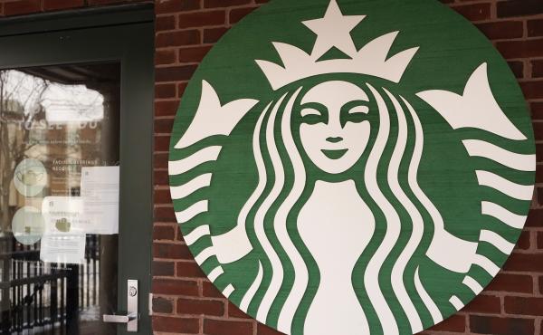 A Starbucks company logo are seen in Palatine, Ill. A Starbucks company logo are seen in Palatine, Ill.