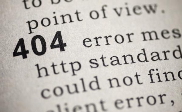 An 404 message appears when the linked page has been moved or deleted. An 404 message appears when the linked page has been moved or deleted.