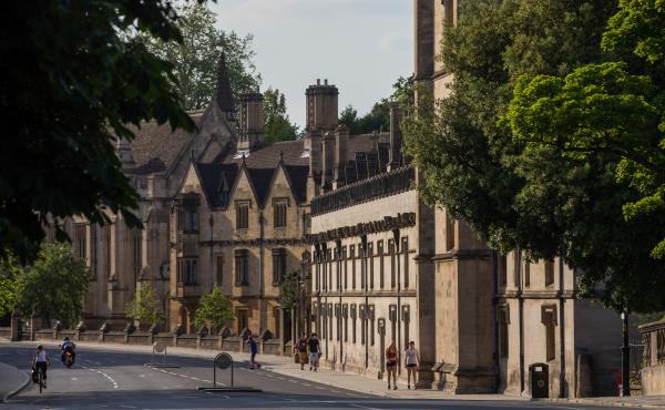 The decision by students at Magdalen College, part of Oxford University, to remove a portrait of Queen Elizabeth II has touched off anger in the United Kingdom. The college is seen here in May 2020. The decision by students at Magdalen College, part of Oxford University, to remove a portrait of Queen Elizabeth II has touched off anger in the United Kingdom. The college is seen here in May 2020.
