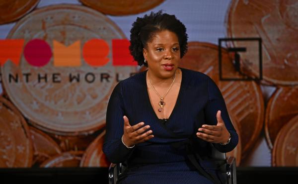 Tayari Jones speaks onstage at the Women In The World Summit earlier this year in in New York City. On Wednesday, Jones' novel An American Marriage won the prestigious Women's Prize for Fiction. Tayari Jones speaks onstage at the Women In The World Summit earlier this year in in New York City. On Wednesday, Jones' novel An American Marriage won the prestigious Women's Prize for Fiction.