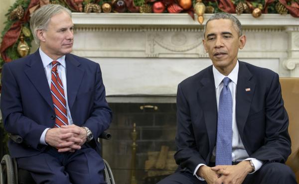 Only Gov. Abbott, pictured here with Obama, opened the package. But because it was not opened as designed, the homemade device did not explode. Only Gov. Abbott, pictured here with Obama, opened the package. But because it was not opened as designed, the homemade device did not explode.