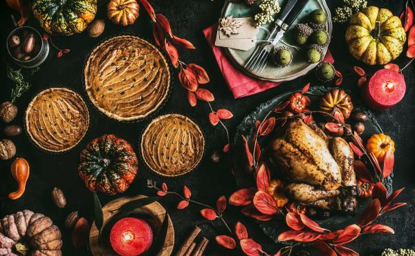 Thanksgiving day spread. Thanksgiving day spread.