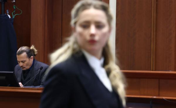 Amber Heard has filed a countersuit against Johnny Depp, seeking $100 million in damages and saying his legal team falsely accused her of fabricating claims against Depp. The former couple are seen here in court last week. Amber Heard has filed a countersuit against Johnny Depp, seeking $100 million in damages and saying his legal team falsely accused her of fabricating claims against Depp. The former couple are seen here in court last week.