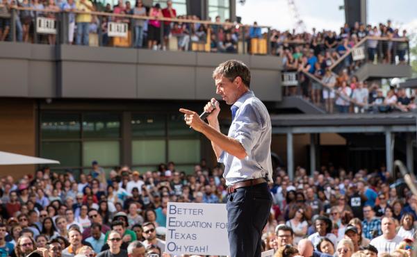 U.S. Rep. Beto O'Rourke speaks during a campaign rally in Plano, Texas, on Saturday. O'Rourke is the Democratic challenger for the Senate seat currently held by Senator Ted Cruz, R-Texas. U.S. Rep. Beto O'Rourke speaks during a campaign rally in Plano, Texas, on Saturday. O'Rourke is the Democratic challenger for the Senate seat currently held by Senator Ted Cruz, R-Texas.