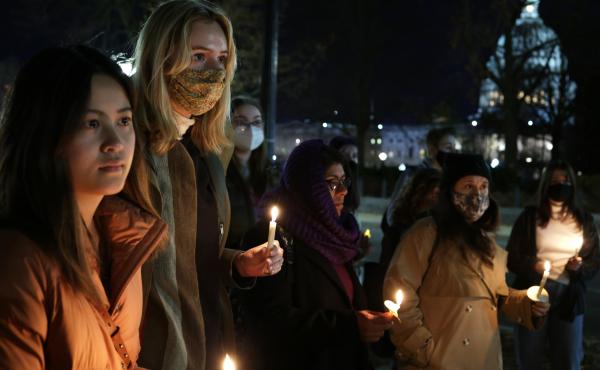 Activists participate in a candlelight vigil for abortion rights near the U.S. Supreme Court on Dec, 13, 2021 in Washington, D.C. Activists participate in a candlelight vigil for abortion rights near the U.S. Supreme Court on Dec, 13, 2021 in Washington, D.C.