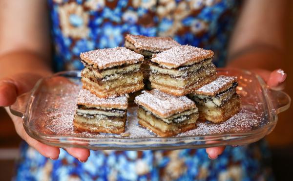 Idan Cohen's grandmother's famous German layer cake. Idan's mom always said that the Israeli climate did not agree with this cake, but she made it anyway. Idan Cohen's grandmother's famous German layer cake. Idan's mom always said that the Israeli climate did not agree with this cake, but she made it anyway.
