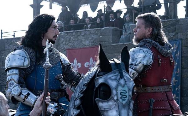 Adam Driver and Matt Damon play real-life combatants Jacques Le Gris and Sir Jean de Carrouges in The Last Duel. Adam Driver and Matt Damon play real-life combatants Jacques Le Gris and Sir Jean de Carrouges in The Last Duel.