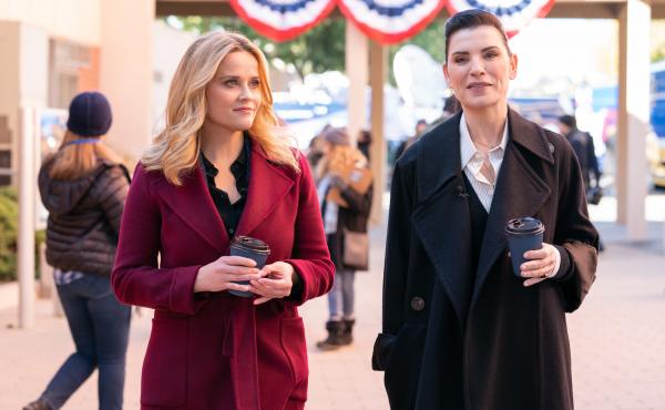 Bradley (Reese Witherspoon) and Laura (Julianna Margulies) do some talking at the Iowa caucuses. Bradley (Reese Witherspoon) and Laura (Julianna Margulies) do some talking at the Iowa caucuses.