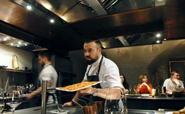 Chef Vladimir Mukhin prepares food at his Chef's Table restaurant in Moscow. Mukhin owns more than 20 restaurants, mostly in Russia, including White Rabbit. Chef Vladimir Mukhin prepares food at his Chef's Table restaurant in Moscow. Mukhin owns more than 20 restaurants, mostly in Russia, including White Rabbit.