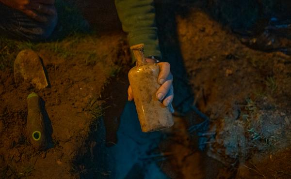 Researchers search for a bottle filled with seeds that was buried 142 years ago as part of a seed germination study. Researchers search for a bottle filled with seeds that was buried 142 years ago as part of a seed germination study.