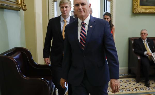 Vice President Mike Pence is seen leaving the U.S. Capitol in Washington on Aug. 28. Vice President Mike Pence is seen leaving the U.S. Capitol in Washington on Aug. 28.