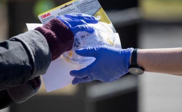 Virginia's Arlington County held its first drive-thru donation for people to drop off unopened and unused personal protective equipment (PPE) for use by first-responders. Virginia's Arlington County held its first drive-thru donation for people to drop off unopened and unused personal protective equipment (PPE) for use by first-responders.