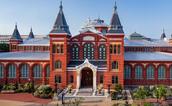 The Smithsonian's Arts and Industries Building on the National Mall is one of four sites selected as possible locations for two new museums. The Smithsonian's Arts and Industries Building on the National Mall is one of four sites selected as possible locations for two new museums.
