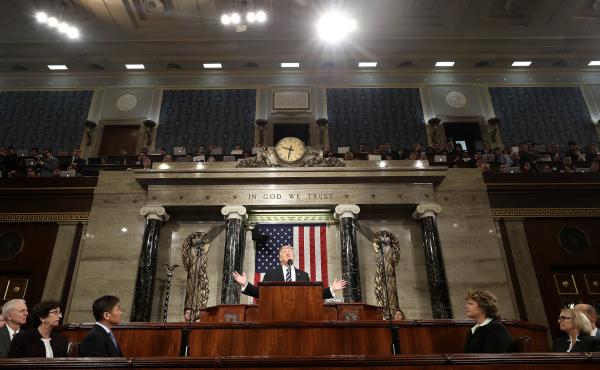 President Donald Trump addresses a joint session of Congress, Tuesday, Feb. 28, 2017. President Donald Trump addresses a joint session of Congress, Tuesday, Feb. 28, 2017.