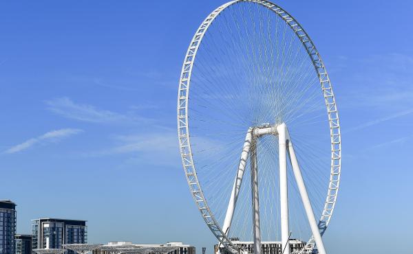 The ferris wheel Ain Dubai in the Gulf Emirate of Dubai on Jan. 18, 2020. The ferris wheel Ain Dubai in the Gulf Emirate of Dubai on Jan. 18, 2020.