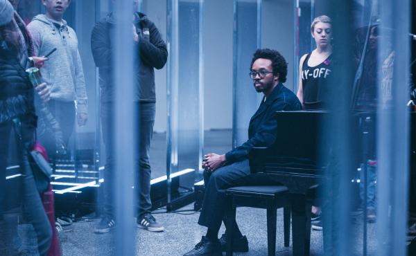 Artist Ekene Ijeoma on the set of "Deconstructed Anthems" at Houston's Day For Night Festival in 2017. Artist Ekene Ijeoma on the set of "Deconstructed Anthems" at Houston's Day For Night Festival in 2017.