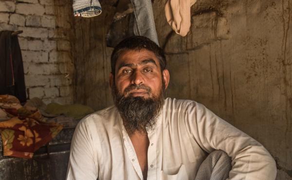 Long-distance truck driver Mohammad Hashim, 45, survived an attack by a Hindu mob last year. A dozen men on motorbikes forced him off the road and beat him. He suffered a broken leg and fractured vertebrae. Long-distance truck driver Mohammad Hashim, 45, survived an attack by a Hindu mob last year. A dozen men on motorbikes forced him off the road and beat him. He suffered a broken leg and fractured vertebrae.