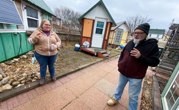 Gene Cox speaks with Brenda Konkel, president of Occupy Madison and executive director of Madison Area Care for the Homeless OneHealth. Occupy Madison provides tiny houses for people experiencing homelessness in Madison, Wisconsin. Gene Cox speaks with Brenda Konkel, president of Occupy Madison and executive director of Madison Area Care for the Homeless OneHealth. Occupy Madison provides tiny houses for people experiencing homelessness in Madison, Wisconsin.