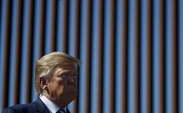 President Trump tours a section of the southern border wall in 2019, in Otay Mesa, Calif. President Trump tours a section of the southern border wall in 2019, in Otay Mesa, Calif.