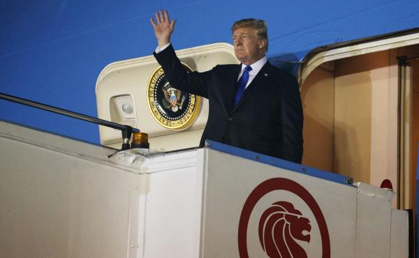 President Donald Trump arrives in Singapore Sunday for a highly touted summit with North Korean leader Kim Jong Un. President Donald Trump arrives in Singapore Sunday for a highly touted summit with North Korean leader Kim Jong Un.