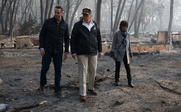 President Trump visited Paradise, Calif., with Gov.-elect Gavin Newsom and Mayor Jody Jones. The town was consumed by the Camp Fire, the most destructive fire in state history. President Trump visited Paradise, Calif., with Gov.-elect Gavin Newsom and Mayor Jody Jones. The town was consumed by the Camp Fire, the most destructive fire in state history.