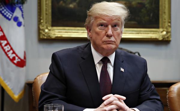 President Trump appears at the White House on Wednesday as House Speaker Nancy Pelosi blocked him from delivering the State of the Union at the Capitol. Trump agreed to postpone while the shutdown goes on. President Trump appears at the White House on Wednesday as House Speaker Nancy Pelosi blocked him from delivering the State of the Union at the Capitol. Trump agreed to postpone while the shutdown goes on.