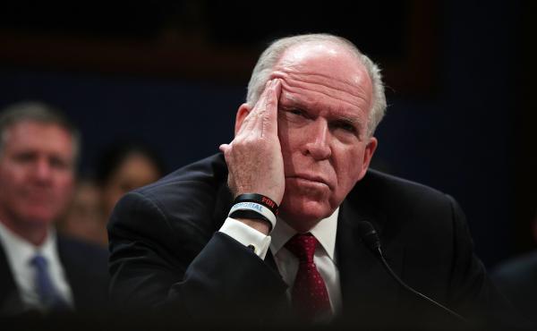 Former CIA Director John Brennan at a congressional hearing in 2017. President Trump revoked Brennan's security clearance, claiming he was "erratic." Brennan has been one of Trump's harshest critics in the national security community. Former CIA Director John Brennan at a congressional hearing in 2017. President Trump revoked Brennan's security clearance, claiming he was "erratic." Brennan has been one of Trump's harshest critics in the national security community.