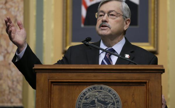 Iowa Gov. Terry Branstad has been named as the next U.S. Ambassador to China. He's pictured here delivering his annual Condition of the State address before a joint session of the Iowa Legislature, in January. Iowa Gov. Terry Branstad has been named as the next U.S. Ambassador to China. He's pictured here delivering his annual Condition of the State address before a joint session of the Iowa Legislature, in January.
