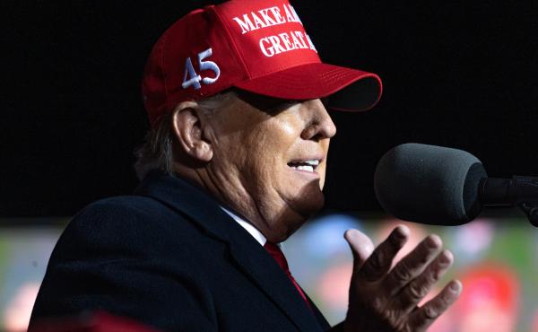 Former President Donald Trump held a rally in Commerce, Ga., last Saturday with candidates he's backing in the state's May primary elections. Former President Donald Trump held a rally in Commerce, Ga., last Saturday with candidates he's backing in the state's May primary elections.