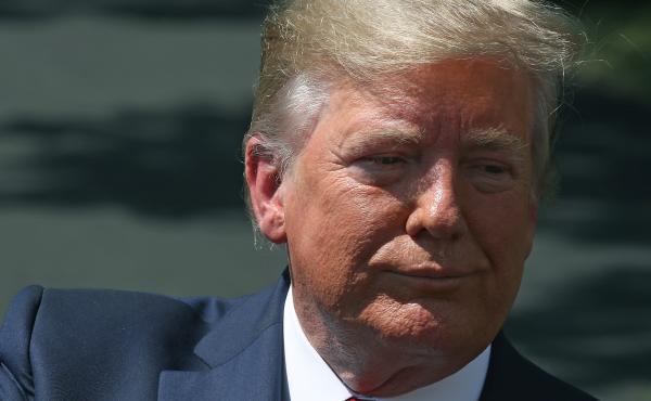 President Trump speaks to reporters outside the White House on Wednesday before departing for Kentucky. President Trump speaks to reporters outside the White House on Wednesday before departing for Kentucky.