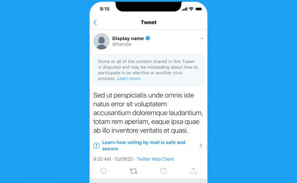 Twitter will add more prominent labels to misleading tweets from U.S. politicians and other high-profile users. Other users won't be able to read the posts until they click past a warning screen. Twitter will add more prominent labels to misleading tweets from U.S. politicians and other high-profile users. Other users won't be able to read the posts until they click past a warning screen.