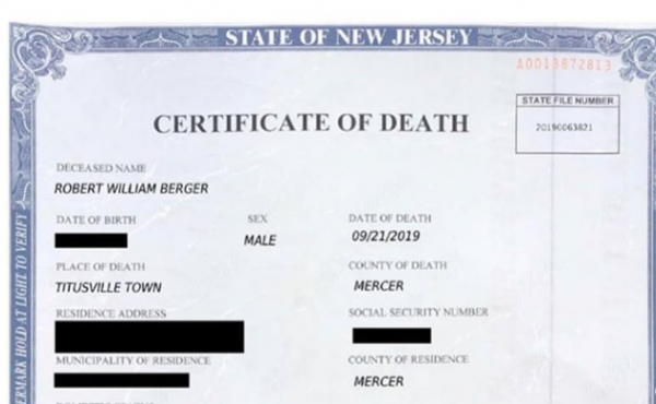 A copy of the alleged death certificate, including the spelling and font discrepancies that gave the ruse away, according to prosecutors. A copy of the alleged death certificate, including the spelling and font discrepancies that gave the ruse away, according to prosecutors.