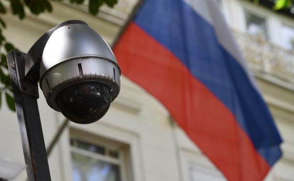 A security camera and flag adorn the entrance to the Russian Embassy in London. On Tuesday, lawmakers slammed the British government for failing to look into possible Russian interference in U.K. politics. A security camera and flag adorn the entrance to the Russian Embassy in London. On Tuesday, lawmakers slammed the British government for failing to look into possible Russian interference in U.K. politics.