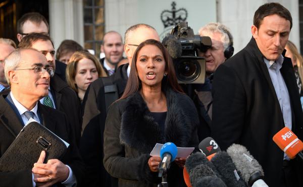 "Only Parliament can grant rights to the British people — and only Parliament can take them away," says lead claimant Gina Miller, seen here speaking outside the Supreme Court in London on Tuesday. Judges sided with Miller in her case seeking to block P "Only Parliament can grant rights to the British people — and only Parliament can take them away," says lead claimant Gina Miller, seen here speaking outside the Supreme Court in London on Tuesday. Judges sided with Miller in her case seeking to block P