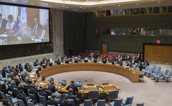 United Nations special envoy to Syria Staffan de Mistura is seen on a video screen as he listens to a Security council meeting on Syria at U.N. headquarters in June about the possible use of sarin gas in an attack that killed more than 90 people. United Nations special envoy to Syria Staffan de Mistura is seen on a video screen as he listens to a Security council meeting on Syria at U.N. headquarters in June about the possible use of sarin gas in an attack that killed more than 90 people.