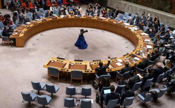 Representatives voting in favor of a resolution raise their hands during a U.N. Security Council meeting on the Russian invasion of the Ukraine, Friday Feb. 25, 2022 at U.N. headquarters. Two days into Russia's attack on Ukraine, a majority of U.N. Securi Representatives voting in favor of a resolution raise their hands during a U.N. Security Council meeting on the Russian invasion of the Ukraine, Friday Feb. 25, 2022 at U.N. headquarters. Two days into Russia's attack on Ukraine, a majority of U.N. Securi