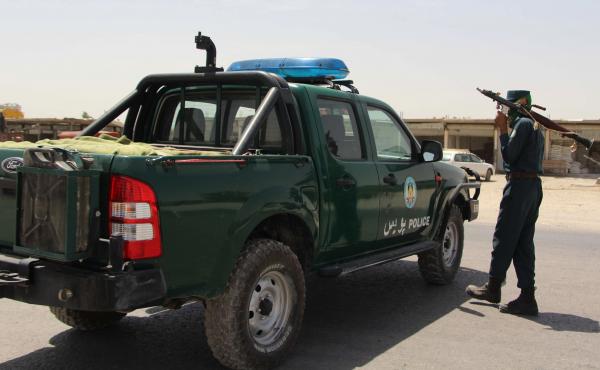 An Afghan policeman holds a rocket-propelled grenade during an ongoing battle with Taliban militants in the Gereshk district of Helmand province Saturday. A U.S. airstrike killed 16 policemen in the area on Friday, local officials said. An Afghan policeman holds a rocket-propelled grenade during an ongoing battle with Taliban militants in the Gereshk district of Helmand province Saturday. A U.S. airstrike killed 16 policemen in the area on Friday, local officials said.