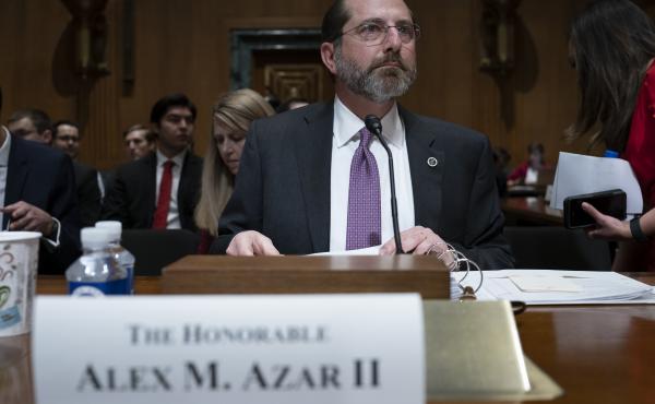 A federal appeals court has upheld a ruling that blocked work requirements in Arkansas and in Kentucky, which has since rescinded them. Secretary of Health and Human Services Alex Azar is seen testifying before the Senate Finance Committee on Thursday. A federal appeals court has upheld a ruling that blocked work requirements in Arkansas and in Kentucky, which has since rescinded them. Secretary of Health and Human Services Alex Azar is seen testifying before the Senate Finance Committee on Thursday.