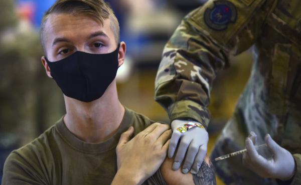 The first COVID-19 mass vaccination on Joint Base Pearl Harbor-Hickam in Hawaii is held on Feb. 9, 2021. The Army says it will "immediately begin separating Soldiers from the service" who refuse to be vaccinated. The first COVID-19 mass vaccination on Joint Base Pearl Harbor-Hickam in Hawaii is held on Feb. 9, 2021. The Army says it will "immediately begin separating Soldiers from the service" who refuse to be vaccinated.